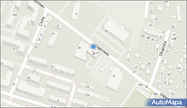 Mińsk Mazowiecki, Dąbrówki, 28, mapa Mińsk Mazowiecki