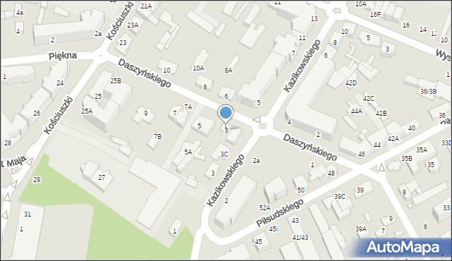 Mińsk Mazowiecki, Daszyńskiego Ignacego, 3, mapa Mińsk Mazowiecki