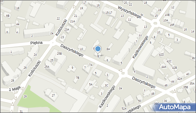 Mińsk Mazowiecki, Daszyńskiego Ignacego, 8, mapa Mińsk Mazowiecki