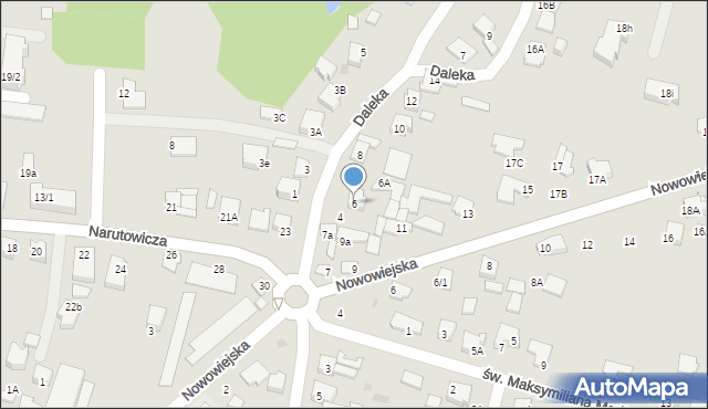 Mława, Daleka, 6, mapa Mława