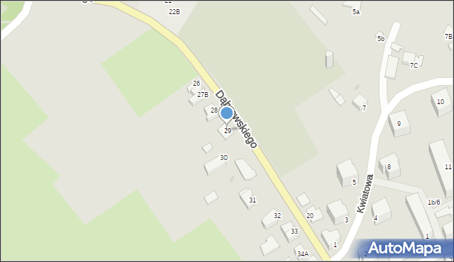 Morąg, Dąbrowskiego Henryka, gen., 29, mapa Morąg
