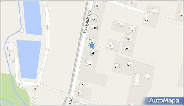 Mysłakowice, Daszyńskiego Ignacego, 41B, mapa Mysłakowice