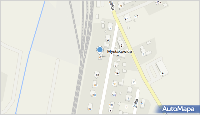 Mysłakowice, Daszyńskiego Ignacego, 6, mapa Mysłakowice