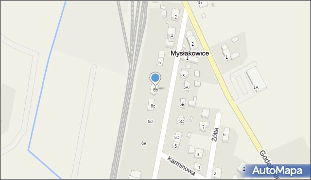 Mysłakowice, Daszyńskiego Ignacego, 6b, mapa Mysłakowice