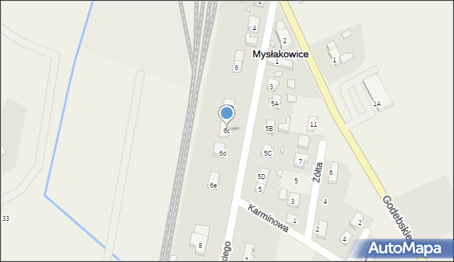 Mysłakowice, Daszyńskiego Ignacego, 6c, mapa Mysłakowice