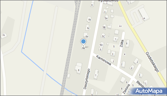 Mysłakowice, Daszyńskiego Ignacego, 6e, mapa Mysłakowice