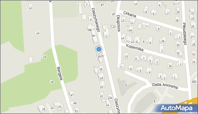 Myślenice, Daszyńskiego Ignacego, 10, mapa Myślenice