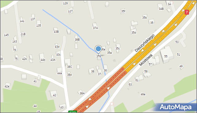 Myślenice, Daszyńskiego Ignacego, 37b, mapa Myślenice