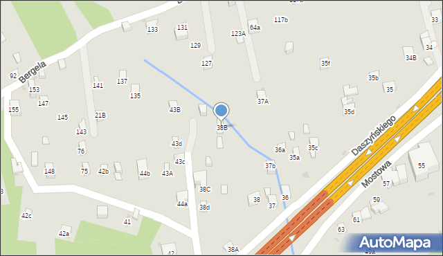 Myślenice, Daszyńskiego Ignacego, 38B, mapa Myślenice