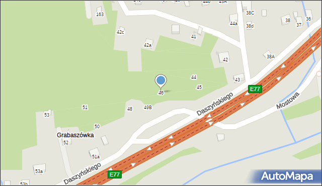 Myślenice, Daszyńskiego Ignacego, 47, mapa Myślenice