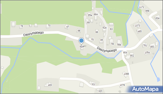 Myślenice, Daszyńskiego Ignacego, 61A, mapa Myślenice