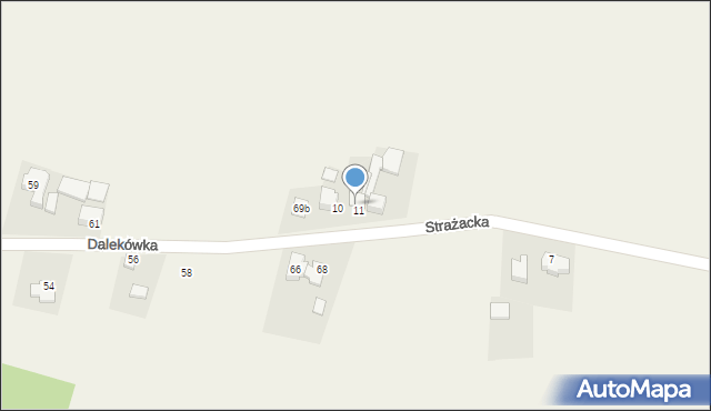 Myszkowice, Dalekówka, 69, mapa Myszkowice