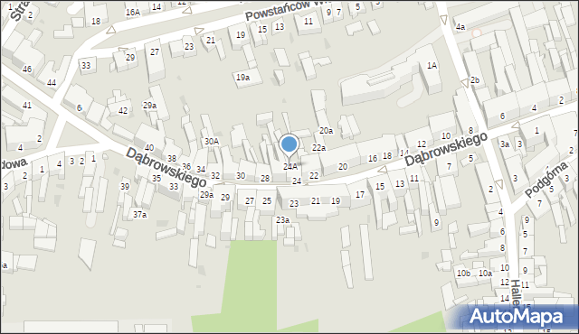 Nakło nad Notecią, Dąbrowskiego Henryka, gen., 24A, mapa Nakło nad Notecią