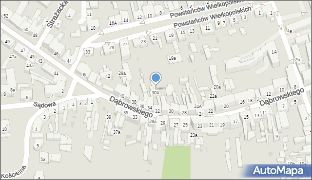 Nakło nad Notecią, Dąbrowskiego Henryka, gen., 32A, mapa Nakło nad Notecią