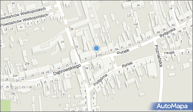 Nakło nad Notecią, Dąbrowskiego Henryka, gen., 4, mapa Nakło nad Notecią