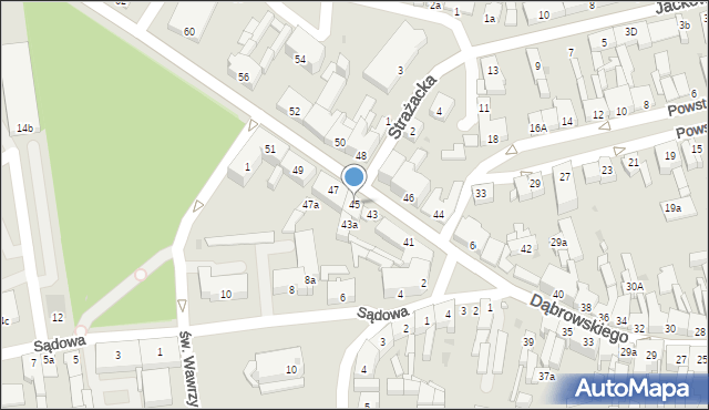 Nakło nad Notecią, Dąbrowskiego Henryka, gen., 45, mapa Nakło nad Notecią