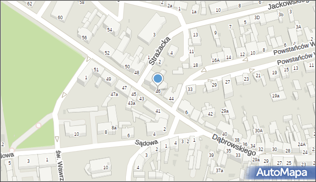 Nakło nad Notecią, Dąbrowskiego Henryka, gen., 46, mapa Nakło nad Notecią