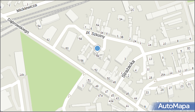 Nakło nad Notecią, Dąbrowskiego Henryka, gen., 54, mapa Nakło nad Notecią