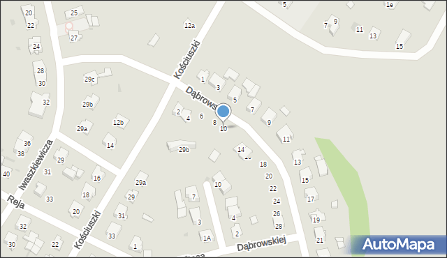 Namysłów, Dąbrowskiej Marii, 10, mapa Namysłów