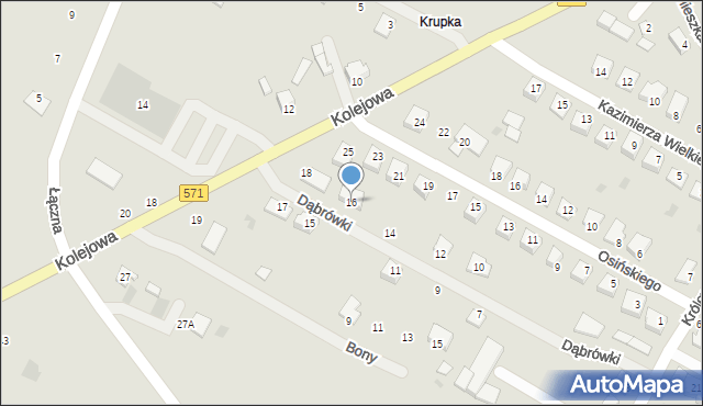 Nasielsk, Dąbrówki, 16, mapa Nasielsk