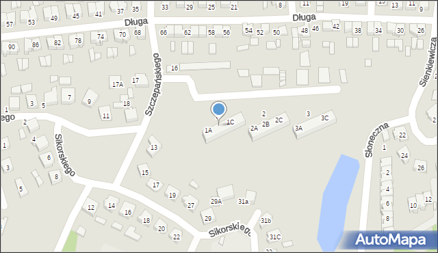 Nekla, Dąbrowskiego, 1B, mapa Nekla