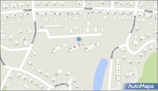 Nekla, Dąbrowskiego, 2C, mapa Nekla