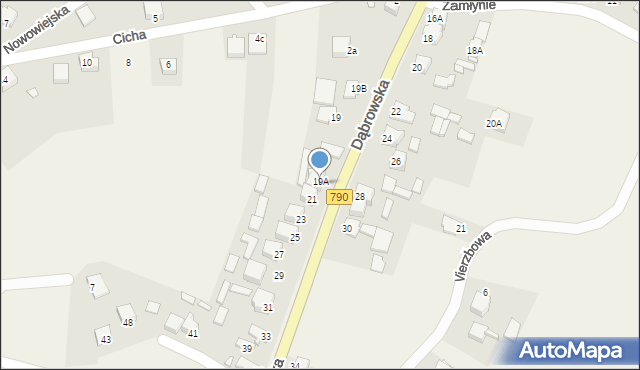 Niegowonice, Dąbrowska, 21A, mapa Niegowonice