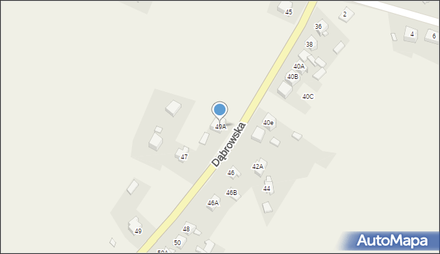 Niegowonice, Dąbrowska, 49A, mapa Niegowonice
