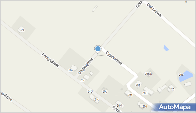 Niemstów, Daglezjowa, 2, mapa Niemstów
