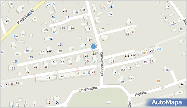 Niepołomice, Daszyńskiego Ignacego, 14a, mapa Niepołomice