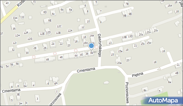 Niepołomice, Daszyńskiego Ignacego, 34, mapa Niepołomice