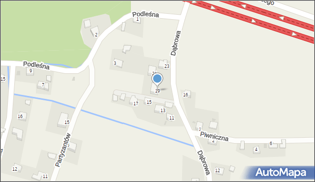 Nieporaz, Dąbrowa, 19, mapa Nieporaz