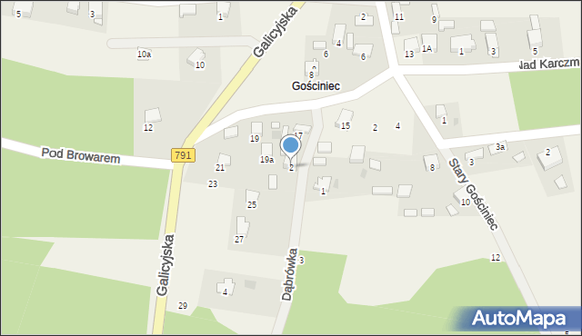 Niesułowice, Dąbrówka, 2, mapa Niesułowice