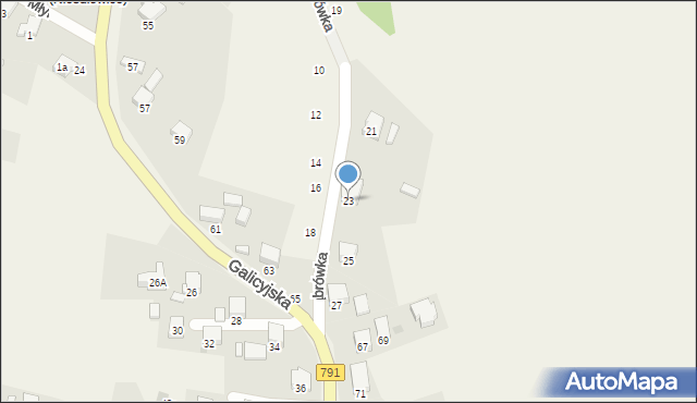 Niesułowice, Dąbrówka, 23, mapa Niesułowice