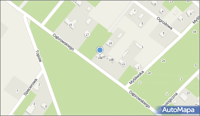 Niewodnica Kościelna, Dąbrowskiego, 19a, mapa Niewodnica Kościelna