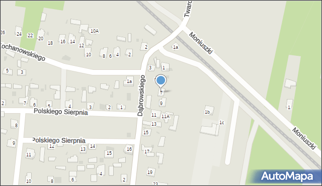 Nisko, Dąbrowskiego Henryka, gen., 7, mapa Nisko