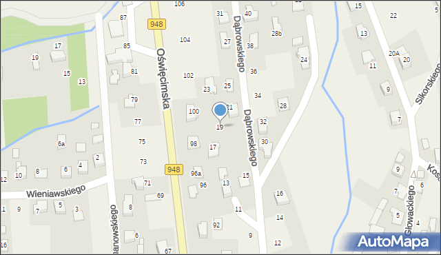 Nowa Wieś, Dąbrowskiego Henryka, gen., 19, mapa Nowa Wieś