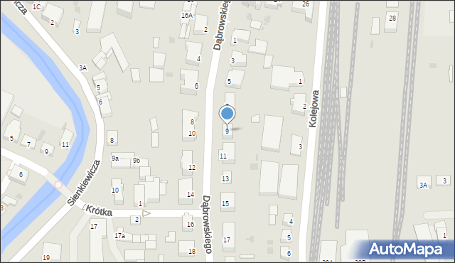 Nowy Dwór Gdański, Dąbrowskiego Henryka, gen., 9, mapa Nowy Dwór Gdański