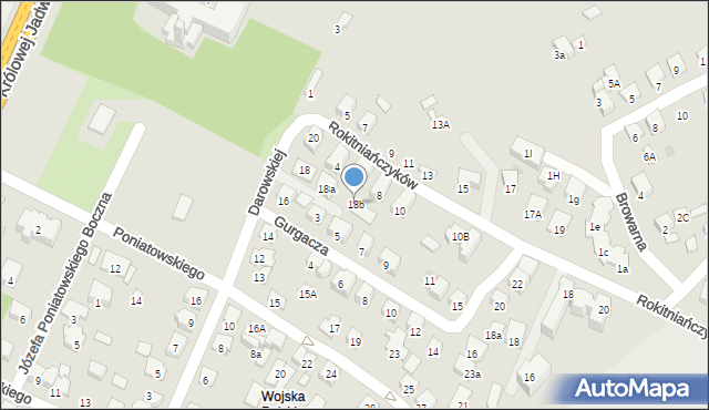 Nowy Sącz, Darowskiej Zofii, 18b, mapa Nowego Sącza