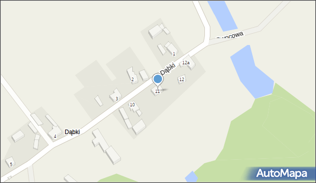 Nowy Zagór, Dąbki, 11, mapa Nowy Zagór
