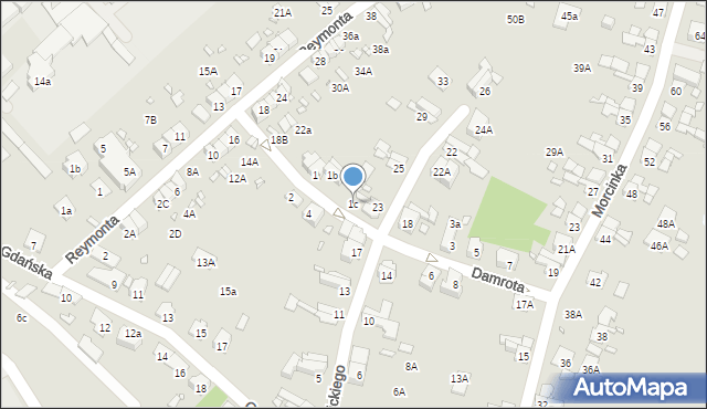 Nysa, Damrota Konstantego, 1c, mapa Nysy
