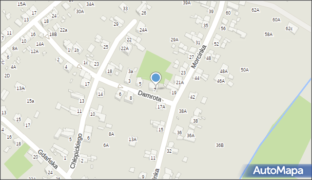 Nysa, Damrota Konstantego, 9, mapa Nysy