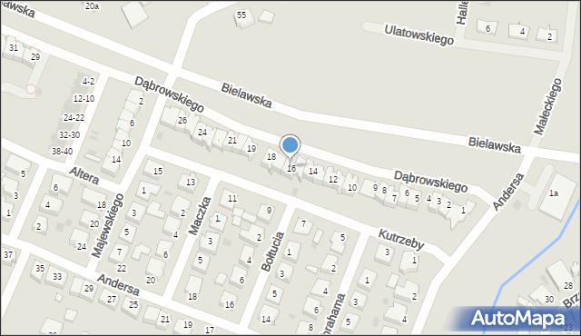 Oborniki, Dąbrowskiego Henryka, gen., 16, mapa Oborniki