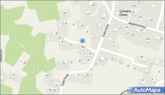 Ochojno, Dąbrówki, 24, mapa Ochojno