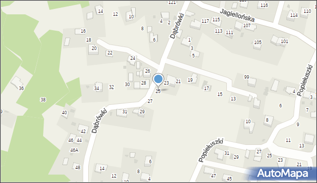 Ochojno, Dąbrówki, 25, mapa Ochojno