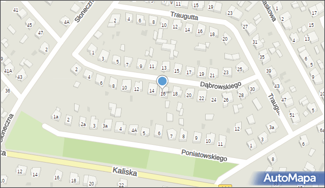 Odolanów, Dąbrowskiego, 16, mapa Odolanów