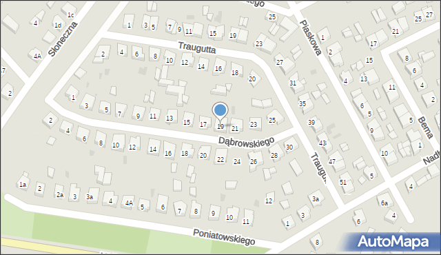 Odolanów, Dąbrowskiego, 19, mapa Odolanów