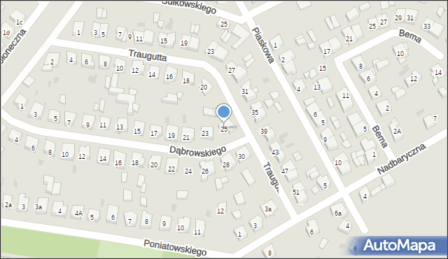 Odolanów, Dąbrowskiego, 25, mapa Odolanów