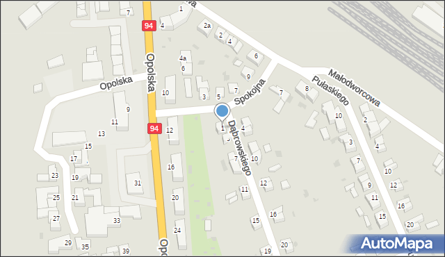 Oława, Dąbrowskiego Henryka, gen., 1, mapa Oława