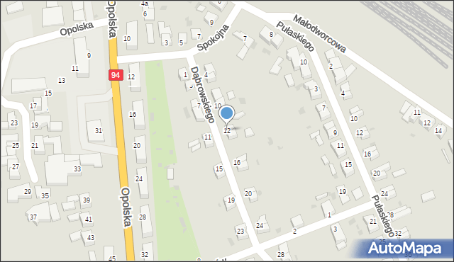 Oława, Dąbrowskiego Henryka, gen., 12, mapa Oława
